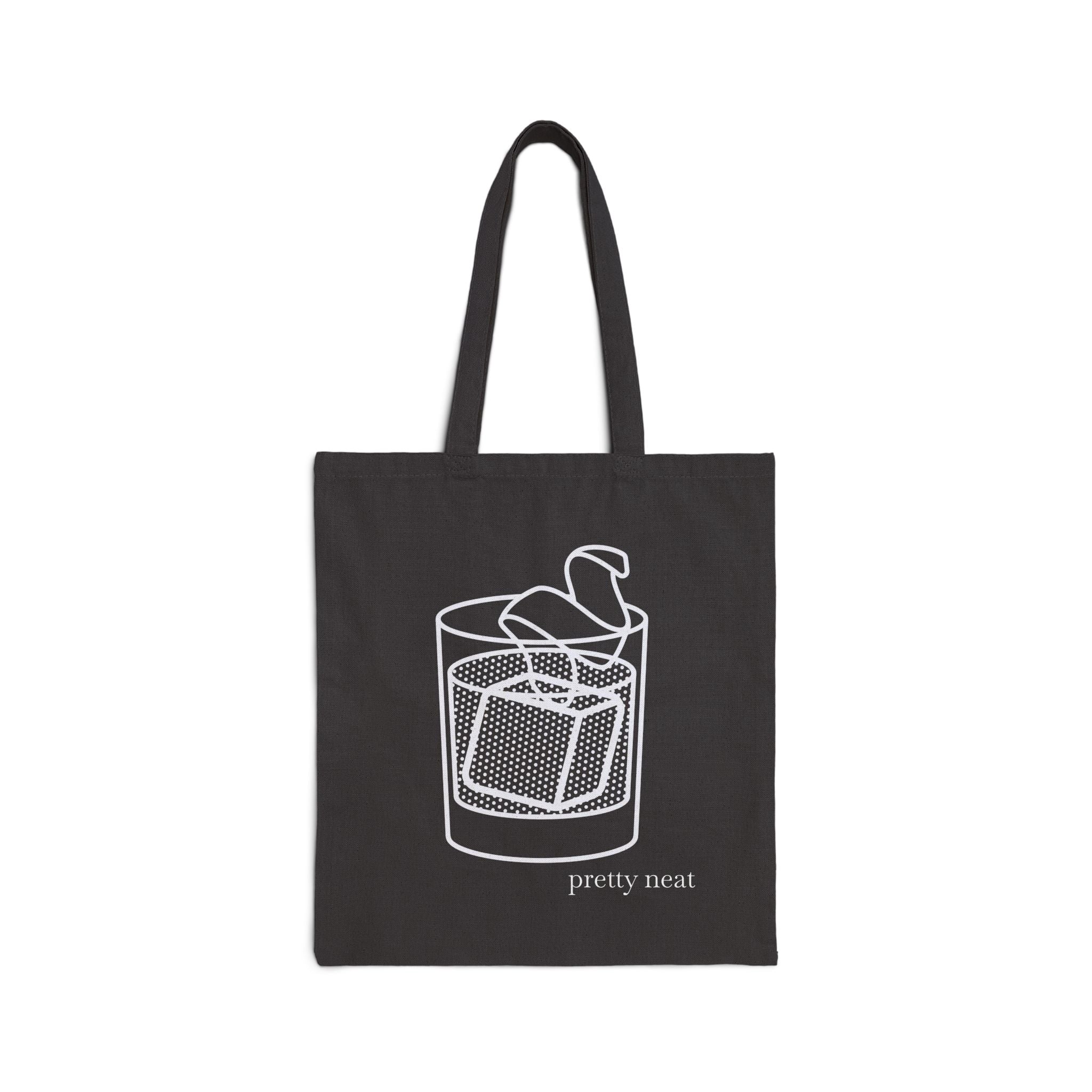 Pretty Neat Cotton Tote Bag — Minimal Line Art Grocery & Book Tote