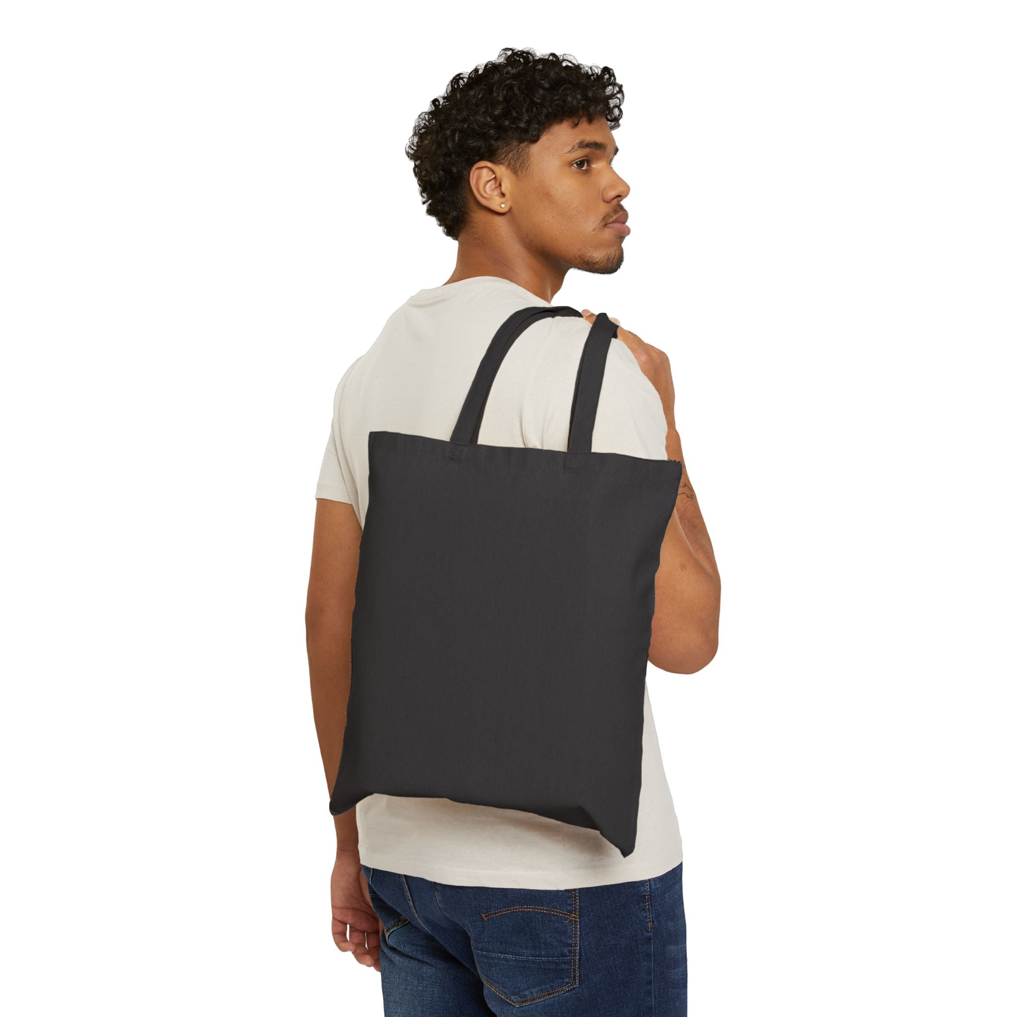 Pretty Neat Cotton Tote Bag — Minimal Line Art Grocery & Book Tote